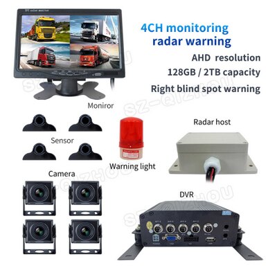 SD Card Mobile DVR Kit 3G4G Wifi Gps Bus Taxi Truck AHD Rear View Backup Camera System Parking Sensor Car DVR Recorder CCTV Camera System PZ620-AHD