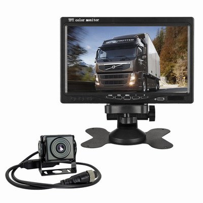 Truck School Bus Universal Car Vehicle 7 Inch Monitor With Top View 24 Volt Wide Voltage Ip67 Security Night Vision Reverse Camera Trailer Sys